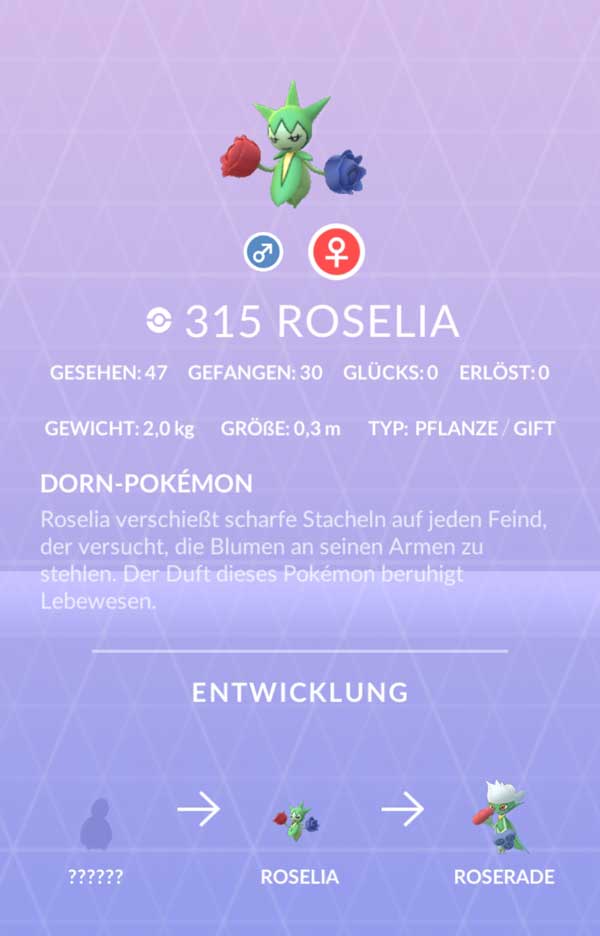 Roselia  Pokédex