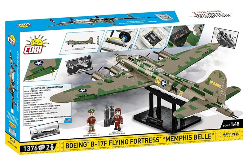 COBI 5749 Boeing B-17F Flying Fortress Memphis Belle Executive Edition Box Rückseite