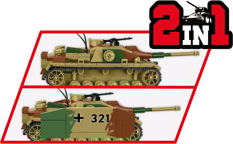 COBI 2285 Sturmgeschütz III Ausf G 2-in-1-Modell