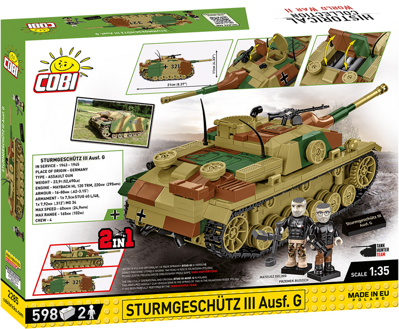 COBI 2285 Sturmgeschütz III Ausf G Box Rückseite