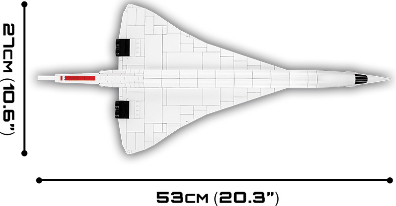 COBI Concorde 1917 Flugzeug Draufsicht