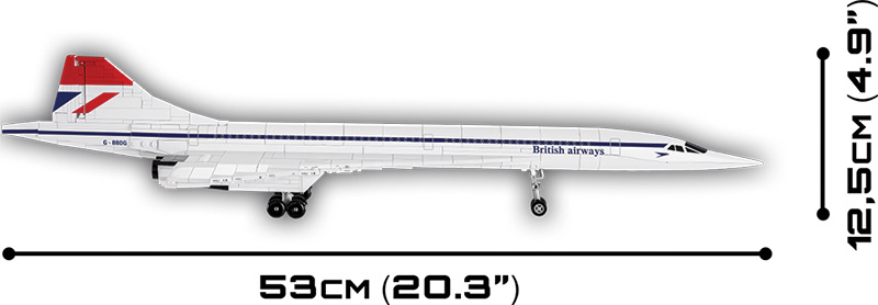 COBI Concorde 1917 Maße und seitliche Ansicht