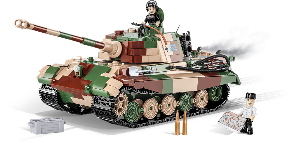 Szene aufgebautes Modell COBI Set 2540, der Königstiger