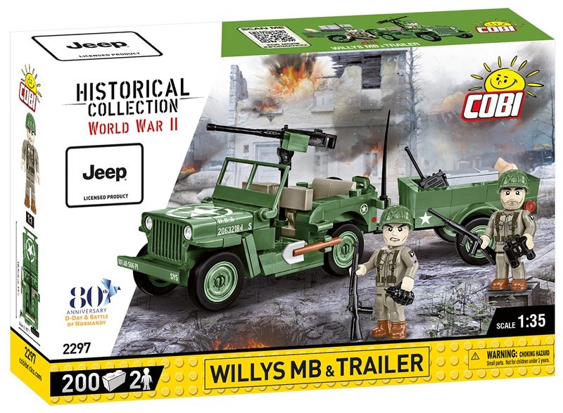 2297 COBI Willys MB und Trailer Box