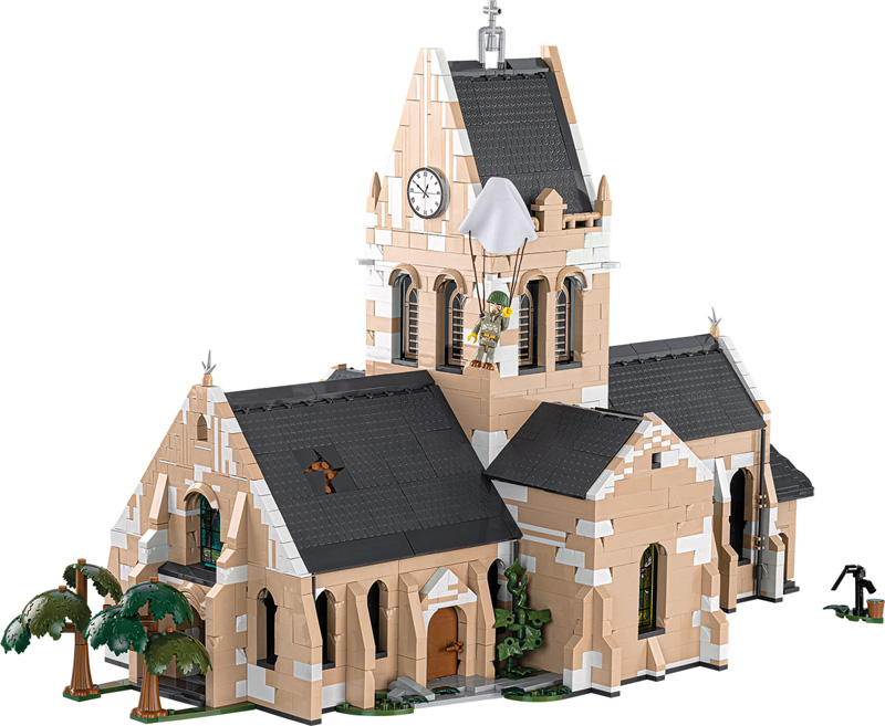 COBI 2299 Sainte-Mere-Eglise Kirche Set komplett mit Figur