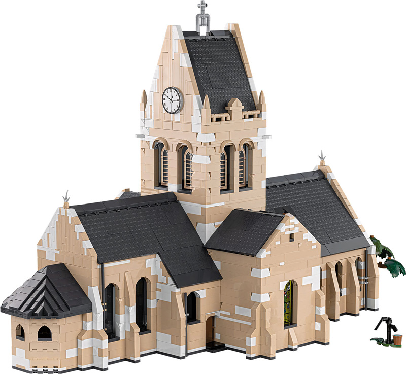 COBI 2299 Sainte-Mere-Eglise Kirche Set komplett