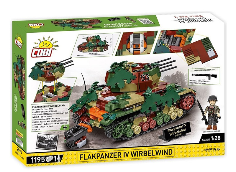 COBI 2593 Flakpanzer IV Wirbelwind Executive Edition Box Back